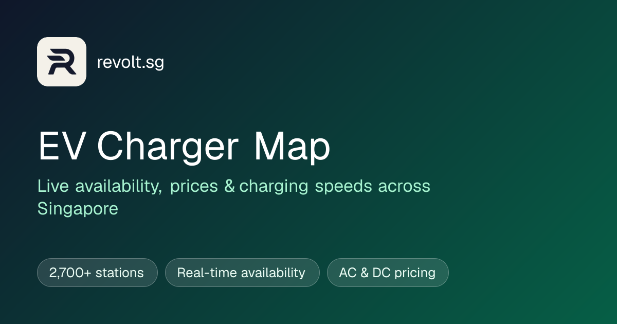 EV Charging Map Singapore — Live Availability & Prices | revolt.sg
